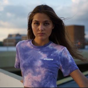 Shqipe Albanian Tie Dye Crop Top NWOT